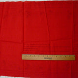 Red Table Runner with Christmas Candlewicking Embroidery Pattern - 18" x 44"