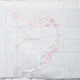 Country Classics Ribbon & Lace White Swan Cut & Sew Fabric Panel - 18" x 45"