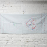 Pink + White Lovebirds Cut & Sew Fabric Panel - 18" x 44"