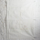 White Fabric Panel with Teddy Bear Printed Embroidery Pattern, Started - 35" x 48"