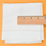 White "M" Monogrammed Napkin - 15" x 23"
