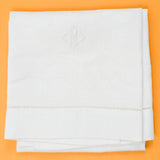 White "M" Monogrammed Napkin - 15" x 23"