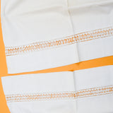 White Drawn Threadwork Vintage Pillowcases - 21" x 32" - Set of 2