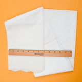 White Floral Eyelet Lace Woven Vintage Linen Remnant - 36" x 52"
