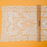White Filet Lace Runner - 13" x 38"