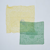 Yellow + Green Lace Handkerchiefs
