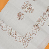 Floral Linen Panel, Stamped for Embroidery - 20" x 21"