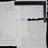 White Embroidered + Drawn Threadwork Linens - Set of 4
