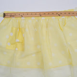 Yellow + White Polka Dot Sheer Trim Waist Apron