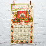 Bless These Walls 1977 Calendar Tea Towel - 16" x 26"
