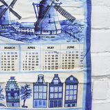 Windmills 1981 Calendar Tea Towel - 15" x 24"