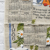 Ingredients for Happiness 1986 Calendar Tea Towel - 15" x 25"