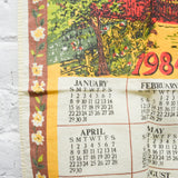 Woodland Cabin 1984 Calendar Tea Towel - 15" x 23"