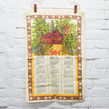 Woodland Cabin 1984 Calendar Tea Towel - 15" x 23"