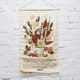Autumn Flowers 1981 Calendar Tea Towel - 16" x 26"