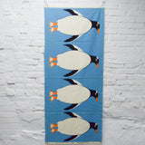 Penguin Print Vintage Finnish Fabric Panel - 24" x 58"