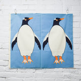 Penguin Print Vintage Finnish Fabric Panel - 24" x 58"
