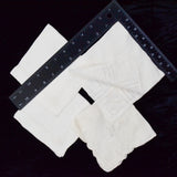 White Embroidered Handkerchiefs - Set of 4