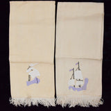 Beige Boat Applique Napkins - Set of 2