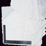 White Scalloped Napkins with Floral Whitework Embroidery