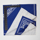 Blue + White Floral Print Tablecloth - 31" x 33"