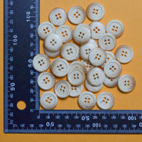 Tan + White Marbled 5/8" Buttons - Bag of 30+ Default Title