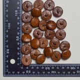 Brown 3/4" Leather Knot Buttons with Shank - Bag of 20+ Default Title