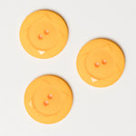 Yellow Molded Plastic Buttons, 1 1/8" - Set of 3 Default Title