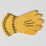 Yellow Vintage Glove Felt Needle Book Default Title