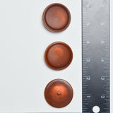 Large Brown Plastic Shank Buttons - Set of 3