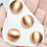 Brass Metal Domed Shank Buttons - Set of 9
