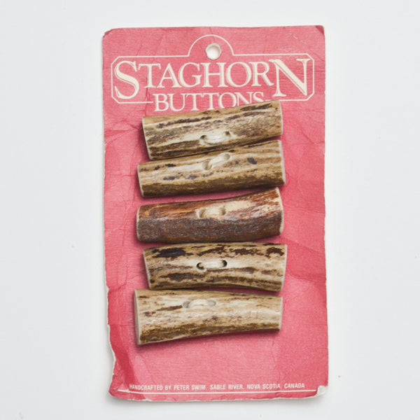 Vintage Peter Swim Nova Scotia Staghorn Two Hole Toggle Buttons Set vintage-peter-swim-nova-scotia-staghorn-two-hole-toggle-buttons-set