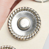 Silver Metal Self Shank Buttons - Set of 6