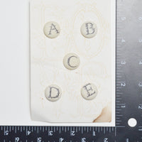 Lilac Bow Yoke Alphabet Fabric-Covered Buttons - Set of 5