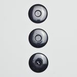 Large Black Two-Hole Buttons - Set of 3