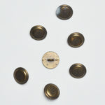 Brass Stamped Pattern Shank Buttons - Set of 7