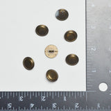 Brass Stamped Pattern Shank Buttons - Set of 7