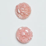 Pink Floral Molded Buttons - Set of 2