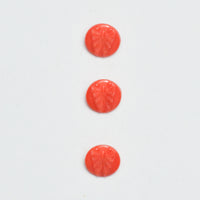 Red Butterfly Molded Metal Shank Buttons - Set of 3