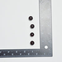 Dark Red-Brown Round Plastic Buttons - Set of 4