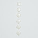 White Swirled Plastic Buttons - Set of 6