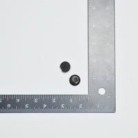 Black Cut Glass Star Buttons - Set of 2