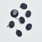 Black Domed Eagle Buttons + Cufflinks - Set of 7