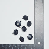 Black Domed Eagle Buttons + Cufflinks - Set of 7