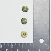 Green Domed Plastic Shank Buttons - Set of 3