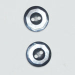 Gray Faceted Two-Hole Buttons - Set of 2