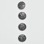 Vintage Tinn-Per Norwegian Pewter Buttons - Set of 4