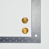 Gold Textured Shank Buttons - Set of 2
