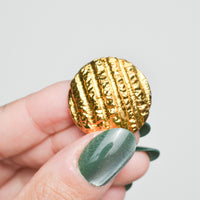 Gold Textured Shank Buttons - Set of 2