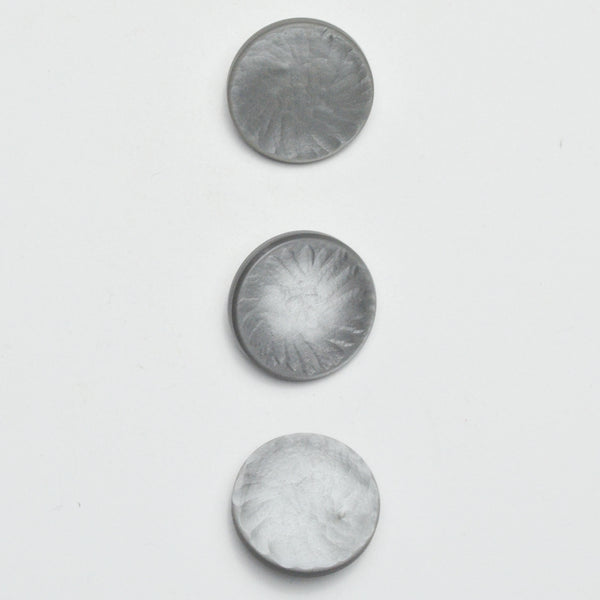 Gray Plastic Shank Buttons - Set of 3